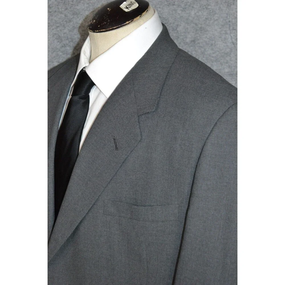 Vtg 1993 Oxxford Clothes Mens Blazer Gray‎ 46R men's Sports Coat Suit Jacket